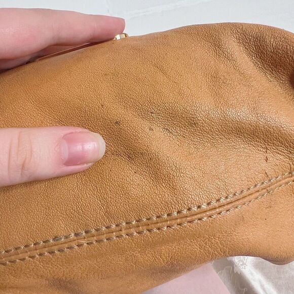 Michael Kors y2k Vintage ID Chain Hobo Bag Tan Light Brown Shoulder Bag - Picture 11 of 13